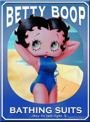 Metal Kartpostal - BETTY BOOP 15 x 21cm