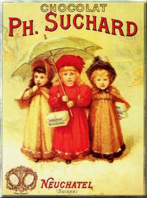 Metal Poster - 3 FILLETTES SUCHARD METAL15X21CM