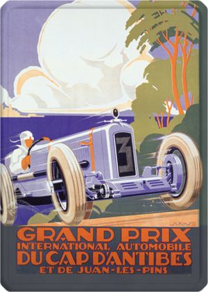 Metal Poster - Grand Prix du Cap d'Antibes   15X21cm