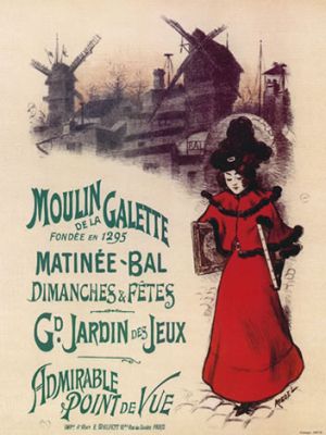 Karton Afiş - MOULIN DE LA GALETTE 24 X 32 cm