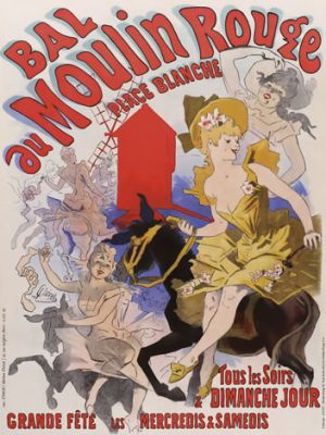 Karton Afiş - PLACE BLANCHE MOULIN ROUGE 24 x 32 cm 