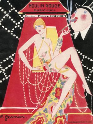 Karton Afiş - MUSIC-HALL MOULIN ROUGE 24 x 32 cm