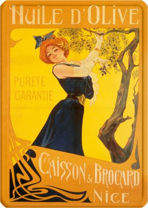 Metal Poster - HUILE D'OLIVE CAISSON METAL15X21CM
