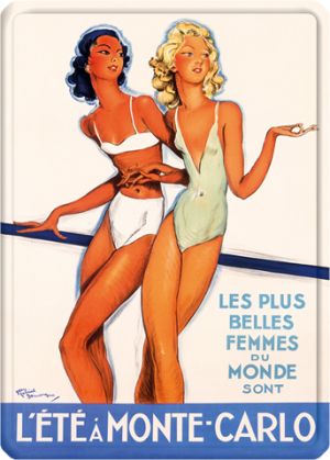 Metal Poster - L'ETE MONTE CARLO METAL 15X21CM