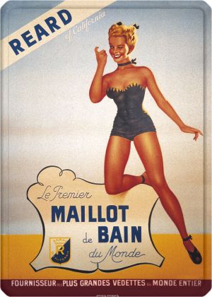 Metal Poster - MAILLOT DE BAIN REARD METAL15X21CM