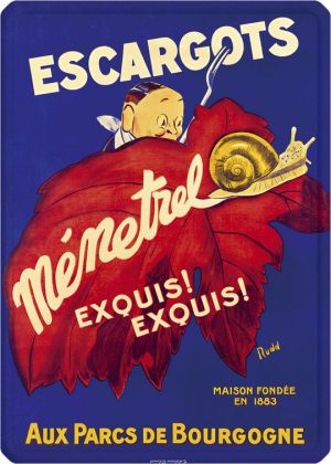 Metal Poster - ESCAGOTS MENETREL METAL 15X21CM
