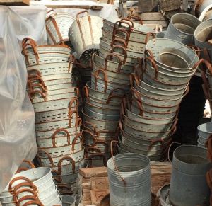 House2Home Vintage Metal Galvaniz Sepet   