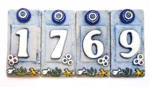 House2home El Yapımı Seramik Kapı Numarası B