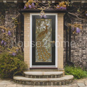 House2Home Tavus Kuşu Desenli Demir Döküm Panel 160x60cm