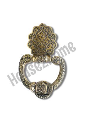 El Yapımı Pirinç İşlemeli Osmanlı Kapı Tokmağı