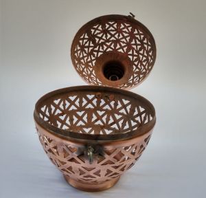 El Yapımı Bakır Fener  Y:25cm 