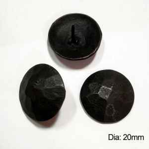 El Yapımı Eskitme Pirinç Yuvarlak Dövme Kabara 20 Adet Çap 2cm