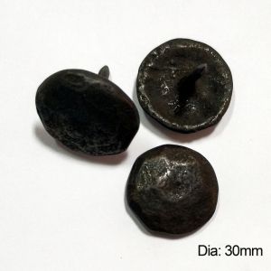 El Yapımı Eskitme Pirinç Yuvarlak Dövme Kabara 20 Adet Çap 3cm