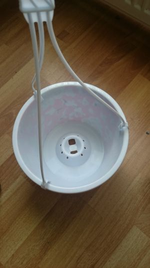 House2home Güllü Askılı Saksı -Pembe Çap 26.9cm
