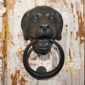 House2Home El Yapımı Pirinç Golden Köpek Tokmağı, Tak Tak  Oksit