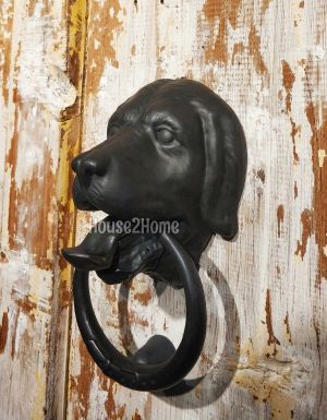 House2Home El Yapımı Pirinç Golden Köpek Tokmağı, Tak Tak  Oksit