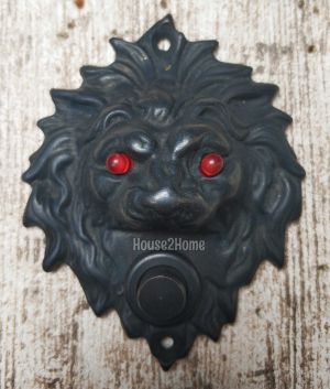 House2home El Yapımı Pirinç Aslan Kapı Zili Oksit