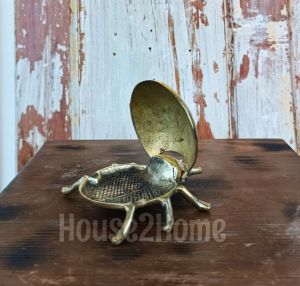 House2home El Yapımı Pirinç  Uğur Böceği Kül Tablası
