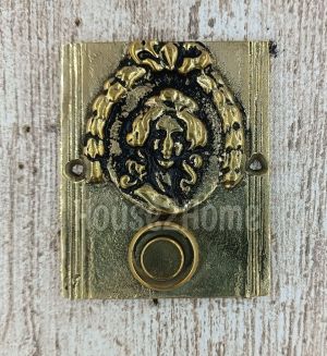 House2home El Yapımı Pirinç Kadın Kapı Zili Sarı Siyah