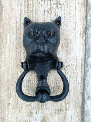 House2Home El Yapımı Pirinç Kedi Kapı Tokmağı Oksit