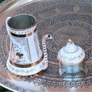 House2Home El Yapımı İşlemeli Bakır Yağdanlık 800 ml