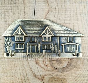 House2Home El Yapımı Pirinç Ev Askı