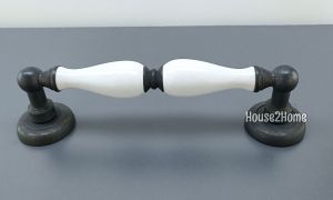 House2Home El Yapımı Pirinç Rozetli Porselen Çekme Kol