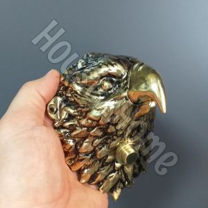 House2Home El Yapımı Pirinç Kartal Kapı Zili Sarı Siyah