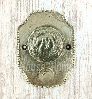 House2Home El Yapımı Pirinç Kapı Zili Antik Sarı