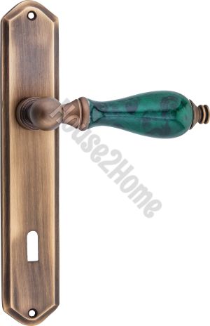 House2home El Yapımı Pirinç Porselen Aynalı  Kapı Kolu Takımı
