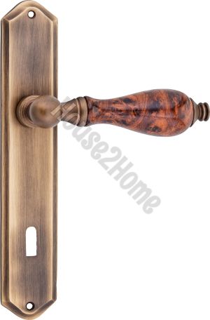 House2home El Yapımı Pirinç Porselen Aynalı  Kapı Kolu Takımı
