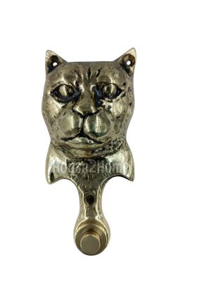 House2Home El Yapımı Pirinç Kedi Kapı Zili Sarı Siyah