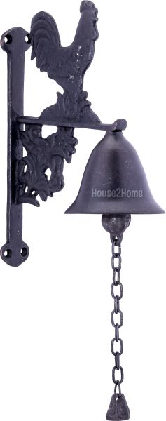 House2Home El Yapımı Pirinç Horoz Kapı Çanı, Oksit Siyah