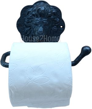 House2Home El Yapımı Pirinç Aslan Tuvalet Kağıtlığı Oksit