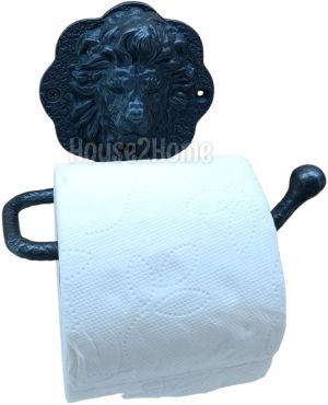 House2Home El Yapımı Pirinç Aslan Tuvalet Kağıtlığı Oksit