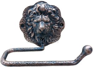 House2Home El Yapımı Pirinç Aslan Tuvalet Kağıtlığı Bakır