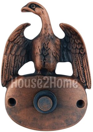 House2Home El Yapımı Pirinç Kartal Kapı Zili Bakır