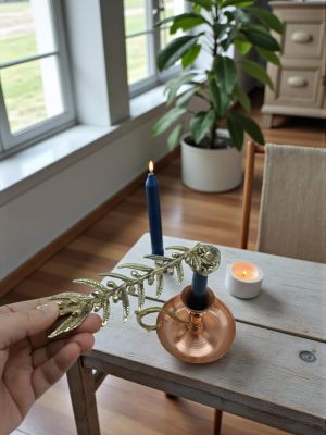 House2Home El Yapımı Pirinç Mum Söndürücü – Dekoratif Mum Söndürme Aparatı