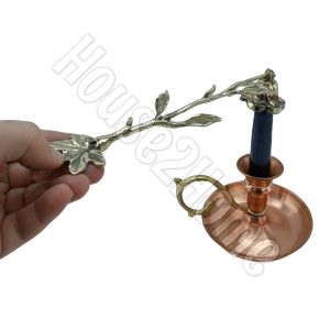 House2Home El Yapımı Pirinç Mum Söndürücü – Dekoratif Mum Söndürme Aparatı