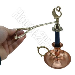 House2Home El Yapımı Pirinç Mum Söndürücü – Dekoratif Mum Söndürme Aparatı