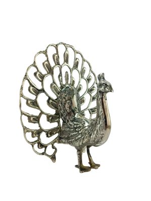 House2home El Yapımı Pirinç Tavus Kuşu Dekoratif Biblo 