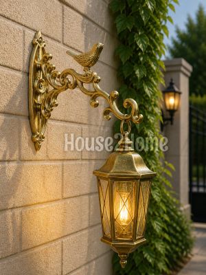 House2Home El Yapımı Pirinç Kuşlu Duvar Askısı Sarı