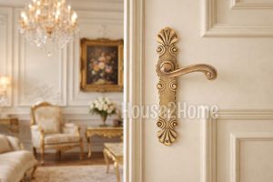 House2home El Yapımı Pirinç Kapı Kolu Takımı Oda & Yale