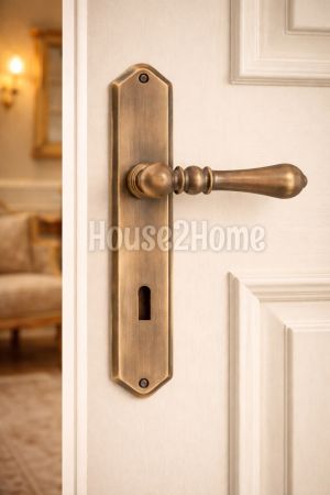 House2home El Yapımı Pirinç Aynalı Kapı Kolu Takımı