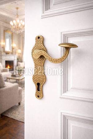 House2home El Yapımı Pirinç Kapı Kolu Takımı Oda & Yale