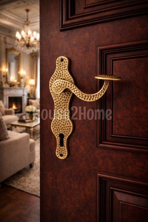 House2home El Yapımı Pirinç Kapı Kolu Takımı Oda & Yale
