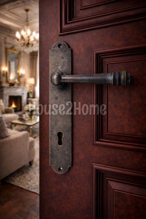 House2home El Yapımı Pirinç Kapı Kolu Takımı Oda & Yale