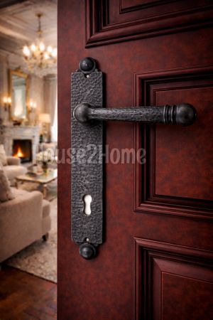 House2home El Yapımı Pirinç Kapı Kolu Oda & Yale