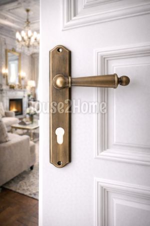 House2home El Yapımı Pirinç Kapı Kolu Takımı Oda & Yale