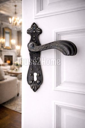 House2home El Yapımı Pirinç Kapı Kolu Takımı Oda & Yale